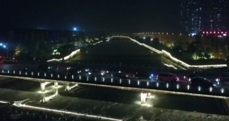 大連夜景照明，線條燈廠家，輪廓燈廠家